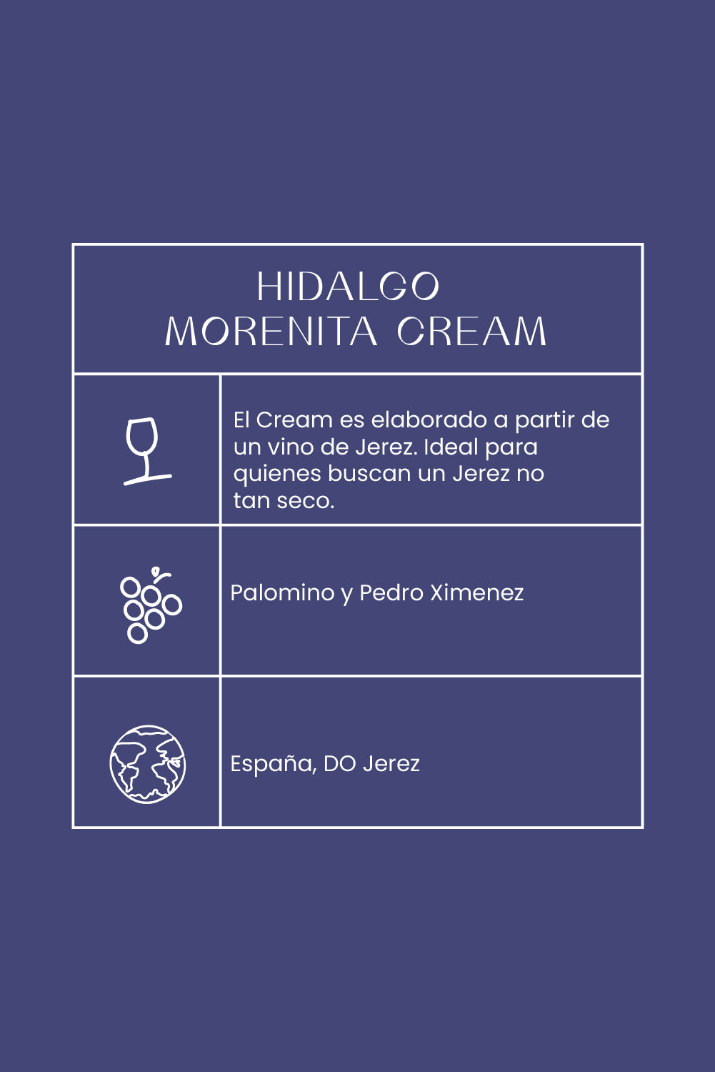 Jerez Hidalgo Morenita Cream